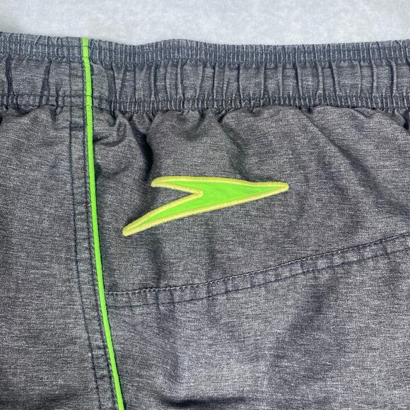 SPEEDO Mens Medium Gray Green Swim Trunks Shorts - Picture 10 of 10